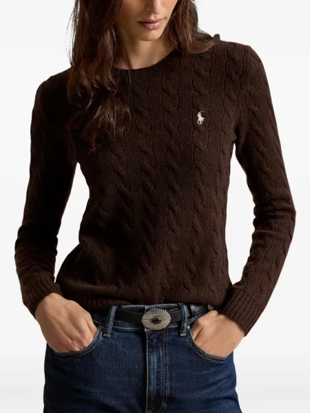 Μεταξωτό καρό polo Polo Ralph Lauren με αυτόγραφο μαύρο