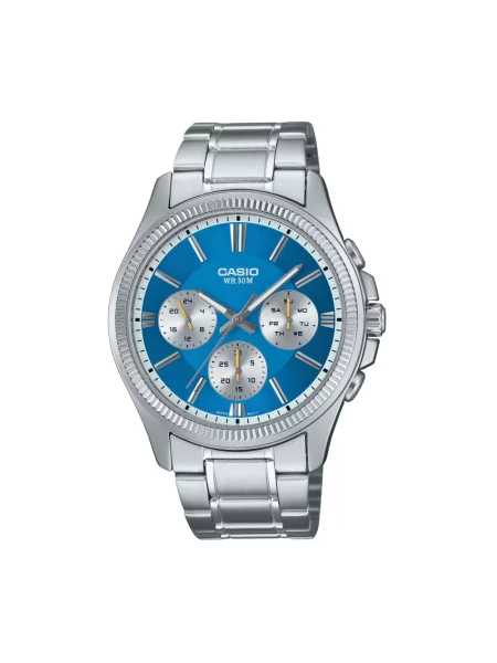 Lniany zegarek Casio szary