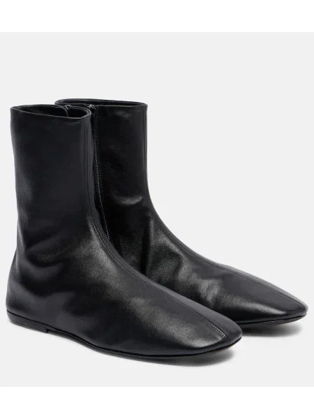 Cizme scurte Dries Van Noten din piele negru