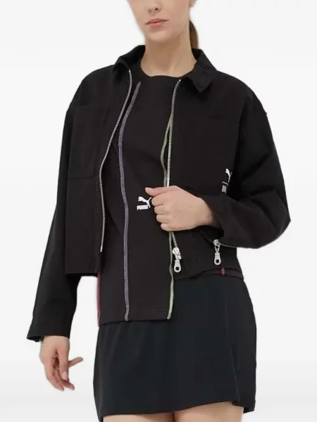 Geacă Puma din țesătură twill negru