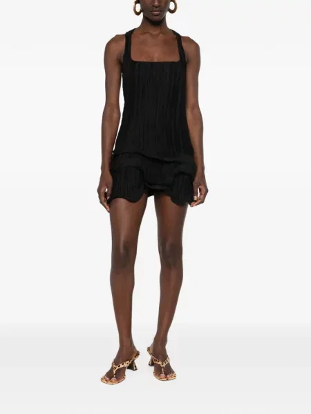 Rochie mini Cult Gaia cu volane negru