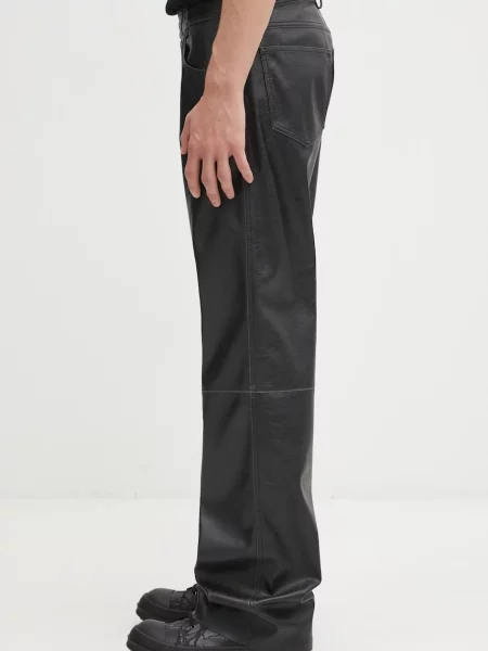 Lakierowane spodnie Mm6 Maison Margiela czarne
