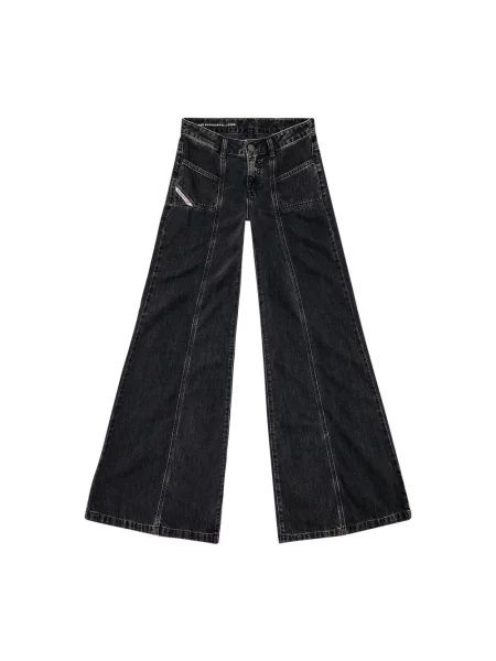 Szerokie jeansy Diesel czarne