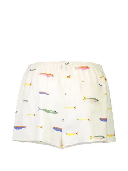 Pantaloni scurți Staud de in cu imagine
