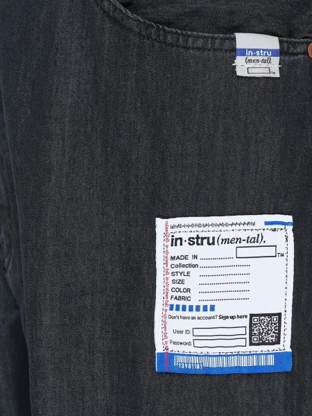Blugi Maison Mihara Yasuhiro cu autograf negru