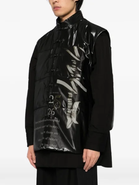 Geacă Yohji Yamamoto cu imagine negru