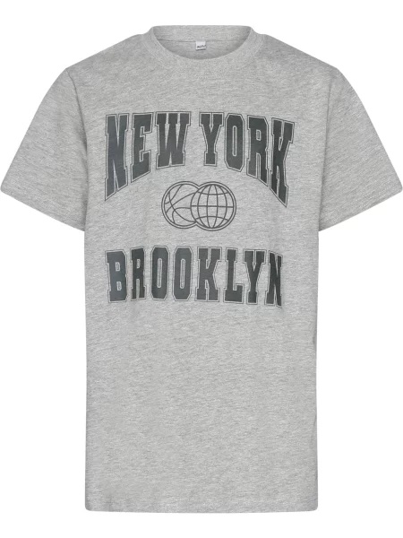 Urban Classics Póló New York Brooklyn / sötétszürke szürke