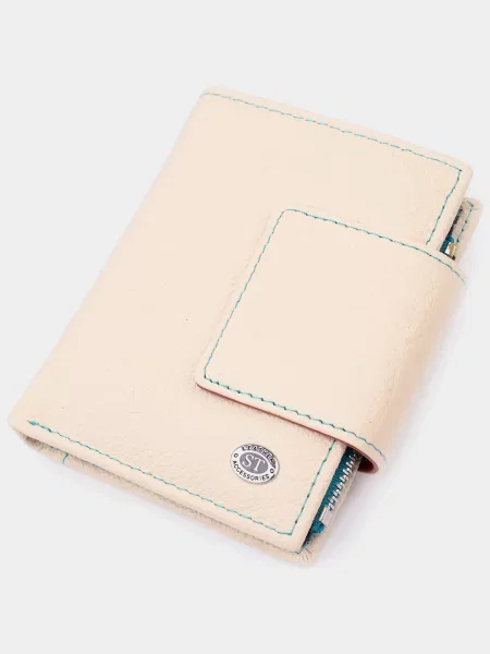 ST Leather Accessories Портмоне Шкіра білий