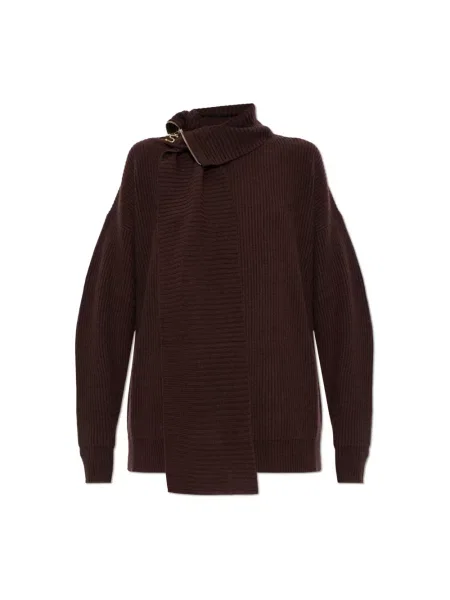 Sweter Sportmax wełniany brązowy