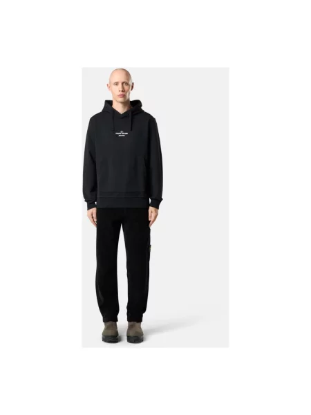 Spodnie Stone Island sztruksowe z kamieniami czarne