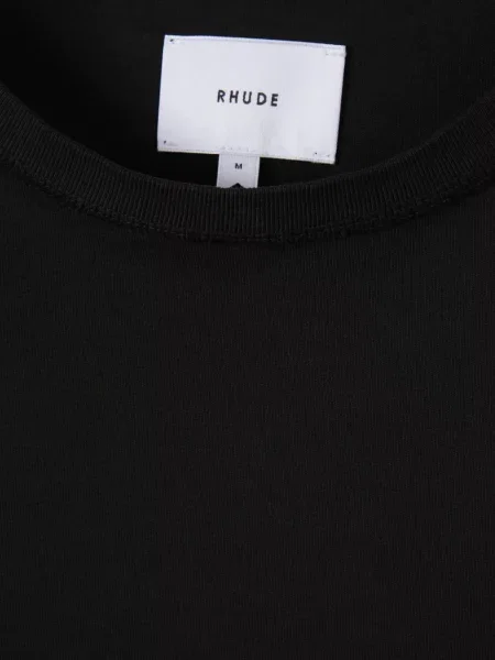 Lung tricou Rhude cu imagine negru