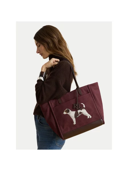 Torbica LAUREN RALPH LAUREN Tamnocrvena