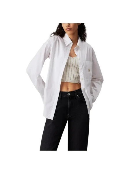 Denim ruha Calvin Klein Jeans fehér