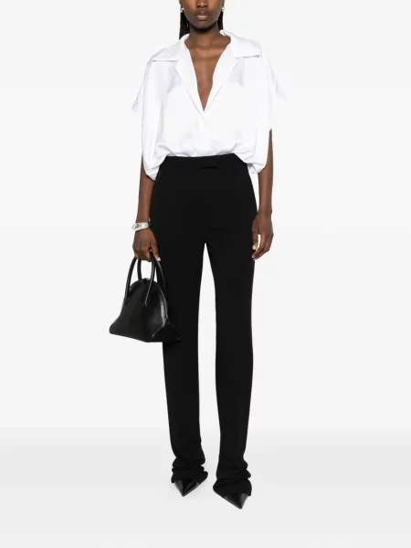 Body Norma Kamali cu decolteu în V alb