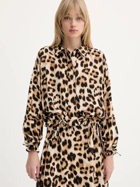 MUNTHE cămașă ULVI cu guler clasic relaxed maro