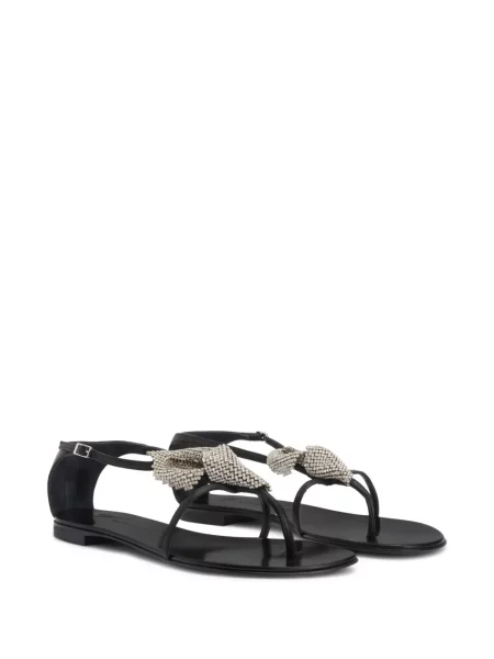 Sandale Giuseppe Zanotti cu model floral negru