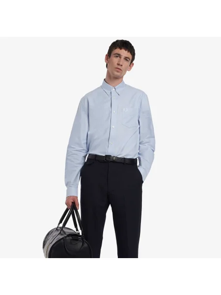 Cămașă Fred Perry din țesătură twill albastru