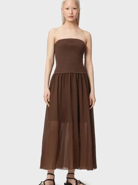 Платье Allsaints коричневое