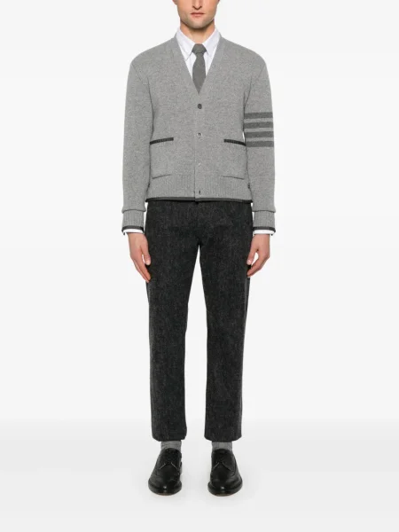Cardigan Thom Browne cu dungi gri