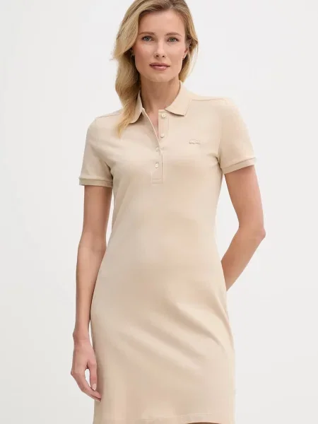 Lacoste sukienka beżowa