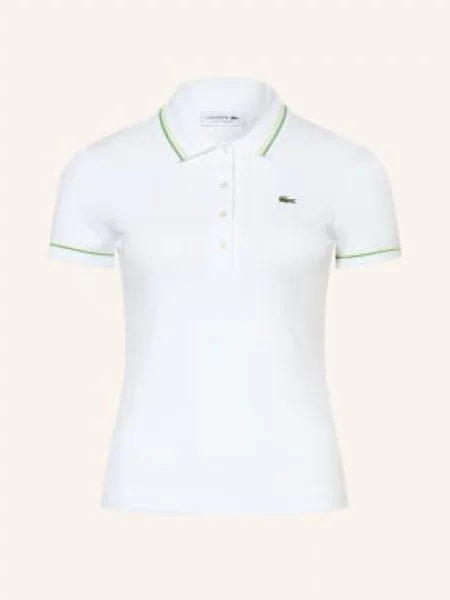Lacoste Jerseyové Polo Tričko / světle zelená / zelená bílá