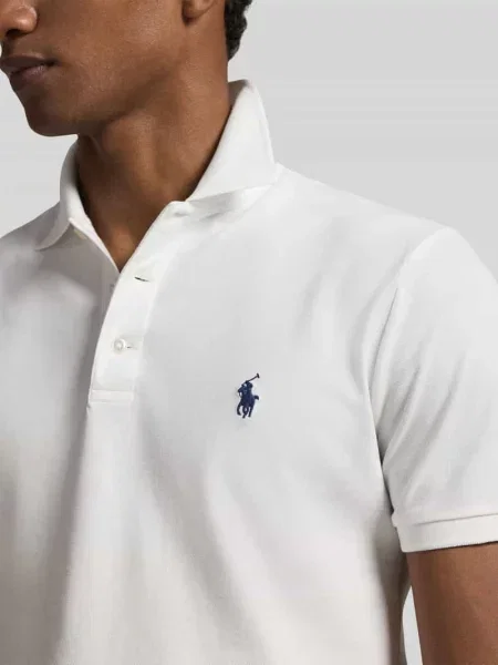 Koszulka polo o kroju regular fit z mieszanki bawełny Polo Ralph Lauren biała