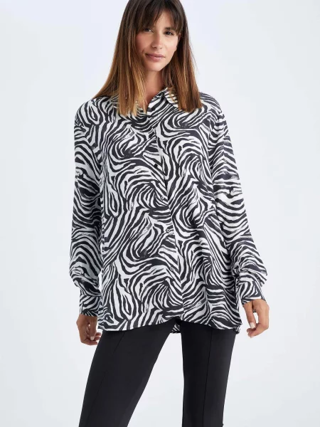 Srajca Defacto z dolgimi rokavi siva