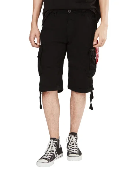 ALPHA INDUSTRIES Hlače Jet' črna