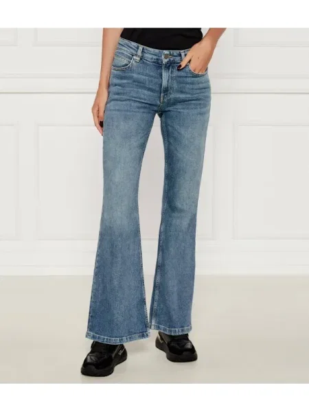 BOSS Orange jeans high waist albastru