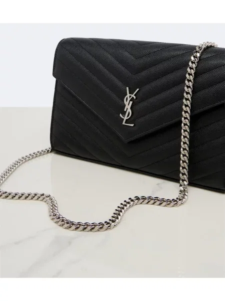 Colier Saint Laurent din piele negru