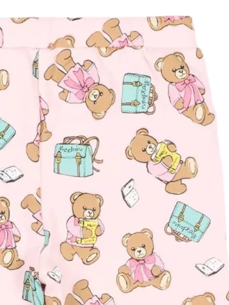 Legginsy dziecięce Moschino różowe