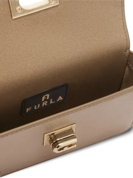Geantă Furla cu autograf maro