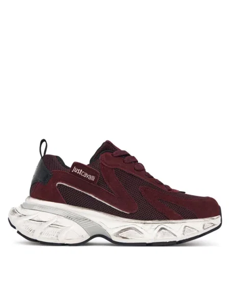 Just Cavalli Sneakersy Bordowy