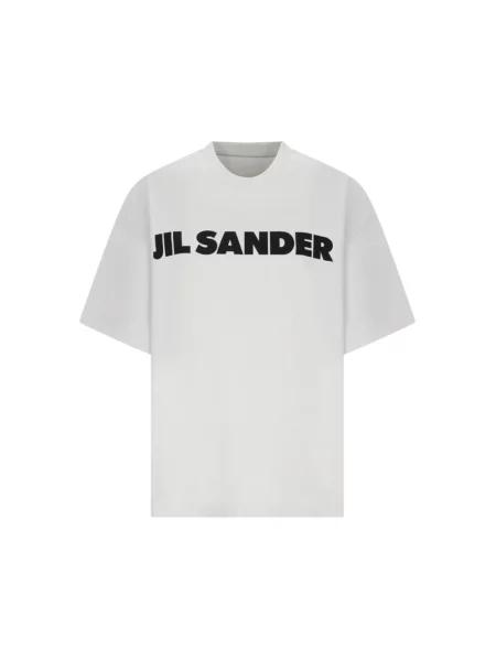 Koszulka Jil Sander z logo szara