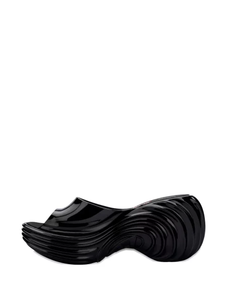 Papuci Melissa cu platformă negru
