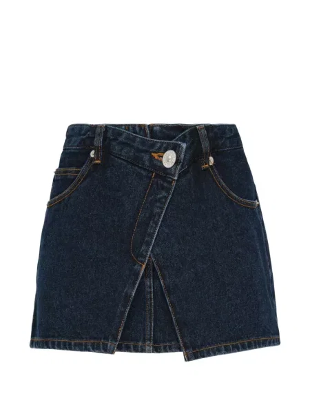 Fustă din denim Pushbutton asimetrică albastru
