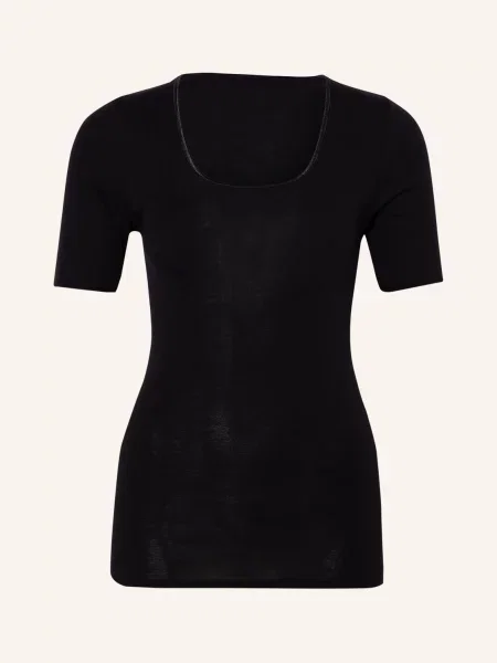 Schiesser T-Shirt Spenzer schwarz czarna