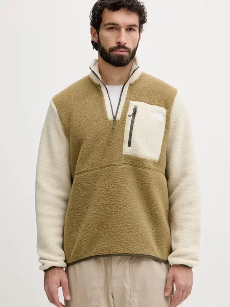 The North Face dukserica na zakopčavanje za muškarce Yumiori zelena