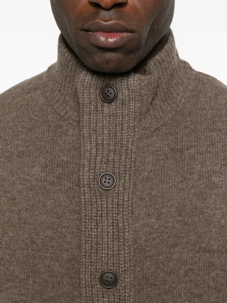 Cardigan Barbour de lână maro
