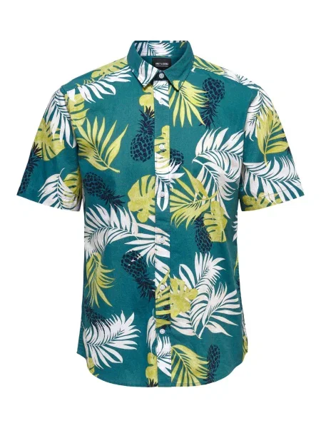 Къс риза Only с къс ръкав синьо