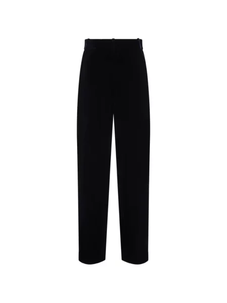 Pantaloni Giorgio Armani de catifea albastru