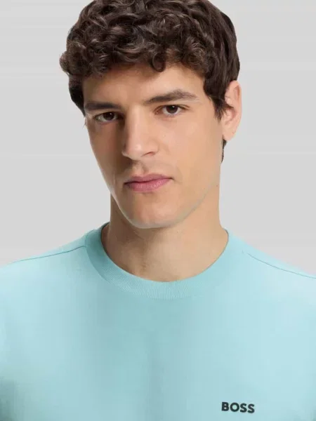 T-shirt o kroju regular fit z mieszanki bawełny Boss Green