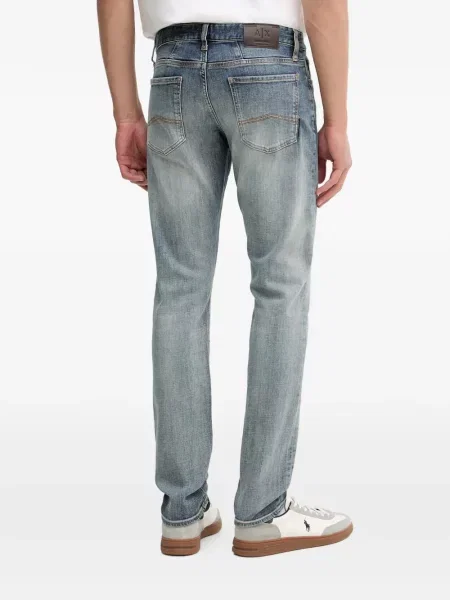Blugi Armani Exchange zdrențuiți albastru