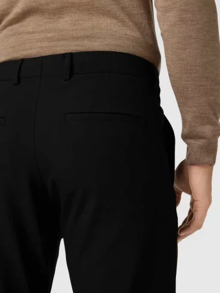 Chinosy z wpuszczanymi model ‘ROBERT’ Selected Homme czarne