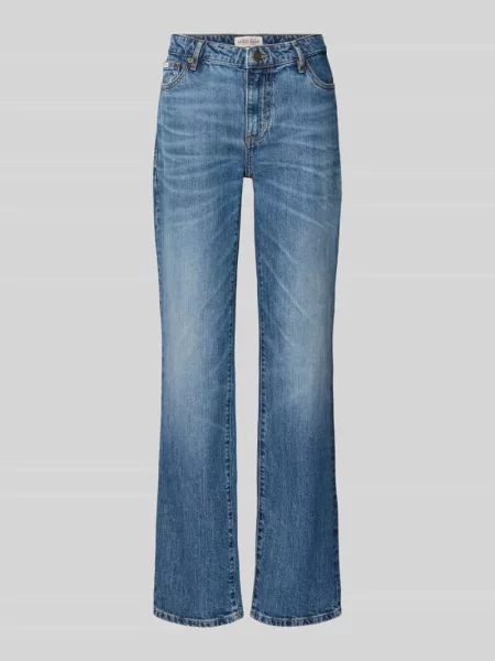 Jeansy o kroju straight fit z mieszanki bawełny Guess Jeans niebieskie