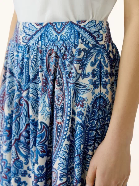 Oui Sukně modrá / tmavě červená bílá