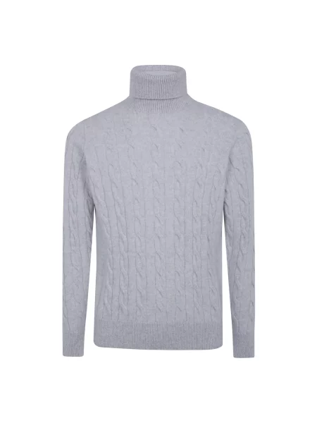 Sweter Filippo De Laurentiis pleciony szary