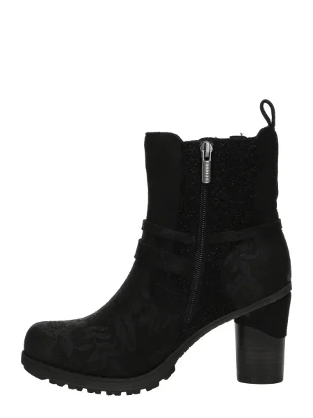 MUSTANG Botine / argintiu negru