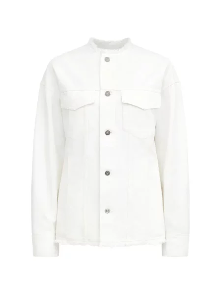 Geacă Significant Other cu franjuri alb