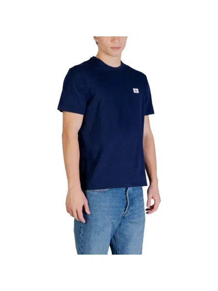 Calvin Klein Jeans majica za muškarce od pamuka plava